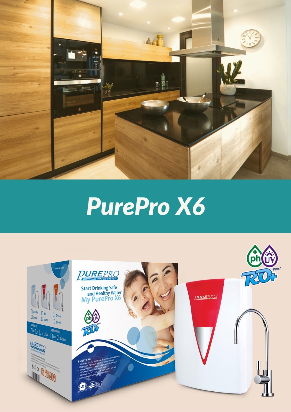 美國PurePro® X6紫外線鹼性RO活水機: 十大最佳淨水器PurePro X6(法拉利紅)