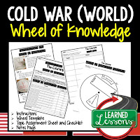 Cold War,  Progressive Era, American History Activity, American History Interactive Notebook, American History Wheel of Knowledge