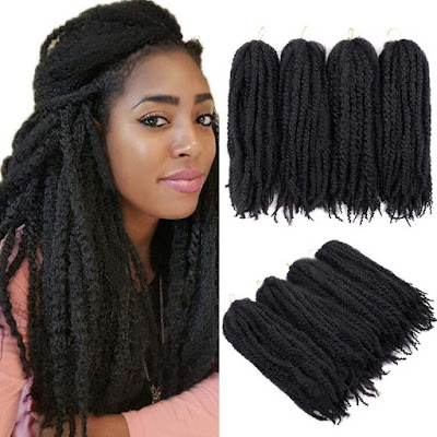 Kinky braiding hair