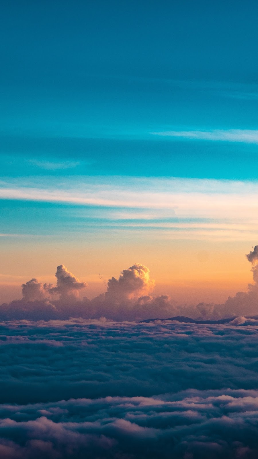 Download Wallpaper Sunset Above the Clouds, Hd, iPhone Images. 