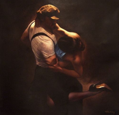 Hamish Blakely pinturas estilo clássico corpos realistas dançando sensuais