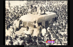 Dr. MGR Campaigning for Election in the 1970's