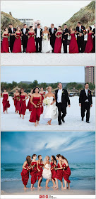 decoração casamento vermelho e branco