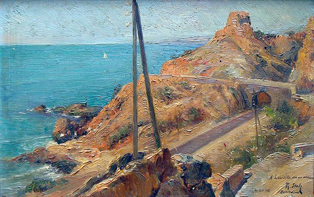 Mar de Benicasim  , Ramón Stolz Seguí, Paisajistas españoles, Paisajes de Ramón Stolz Seguí, Pintor español, Ramón Stolz Seguí, Pintores Valencianos, Pintor Ramón Stolz, Ramón Stolz