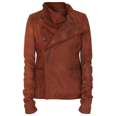rick owens asymmetric leather jacket