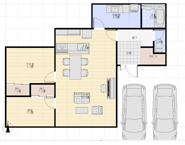 約25坪　平屋間取り