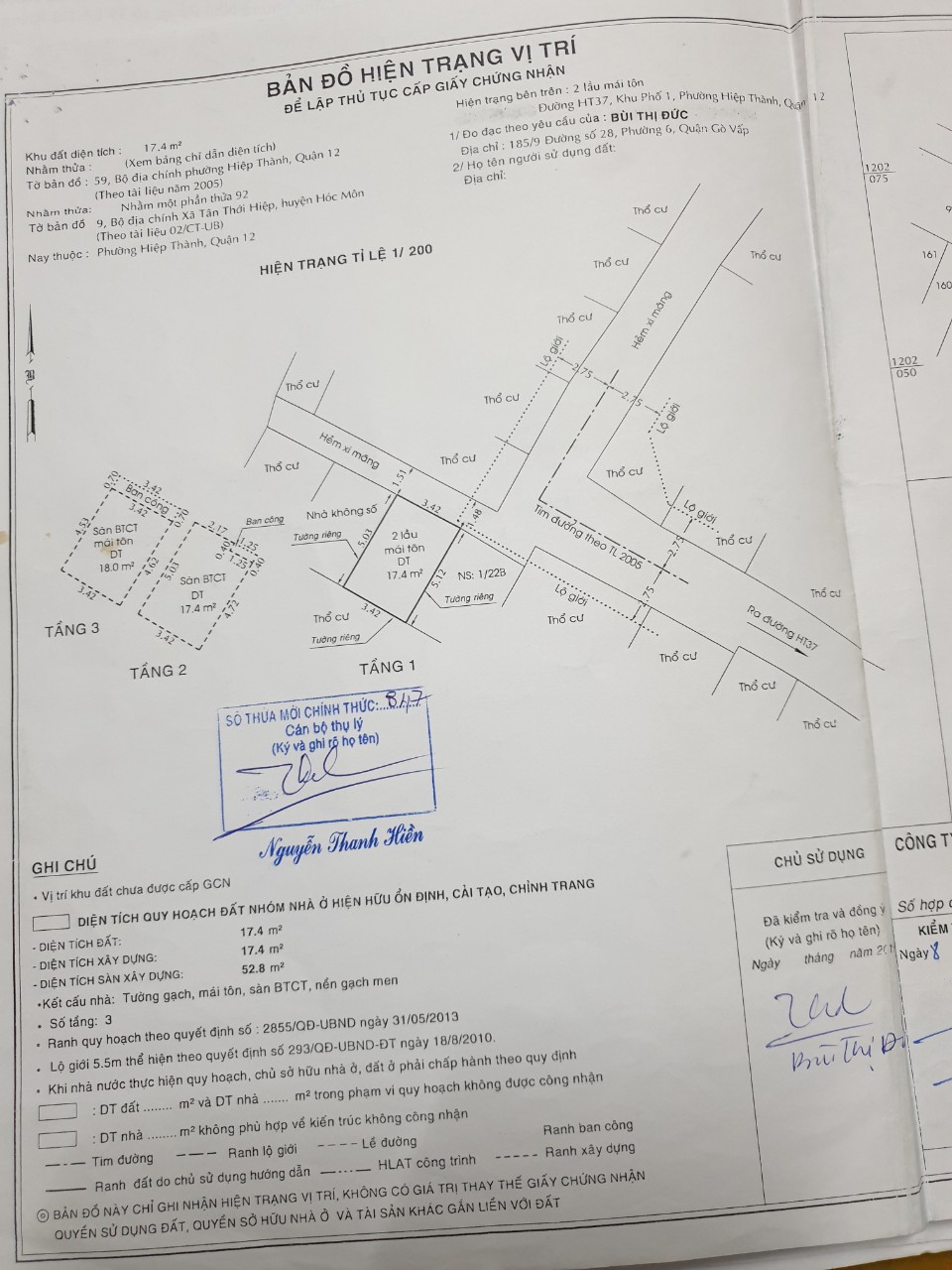 Bán nhà quận 12 đường Nguyễn Thị Kiều, Hiệp Thành - 3.5x5.5m giá 1 tỷ 780 (MS 069)