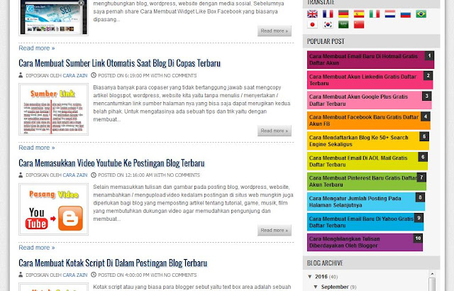 Cara Membuat Popular Post Warna Warni Di Blog Terbaru