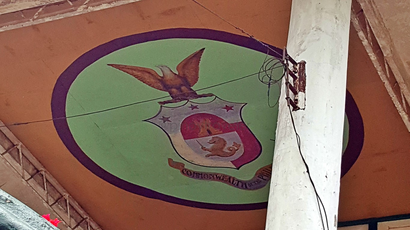 painted soffit of Old Balilihan Presidencia, Municipal Hall