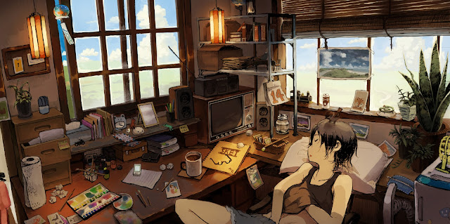   Room Sleeping Boy Anime HD Wallpaper Desktop PC Background 1858 