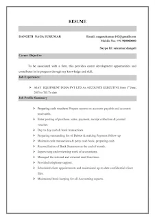 MBA Fresher Resume