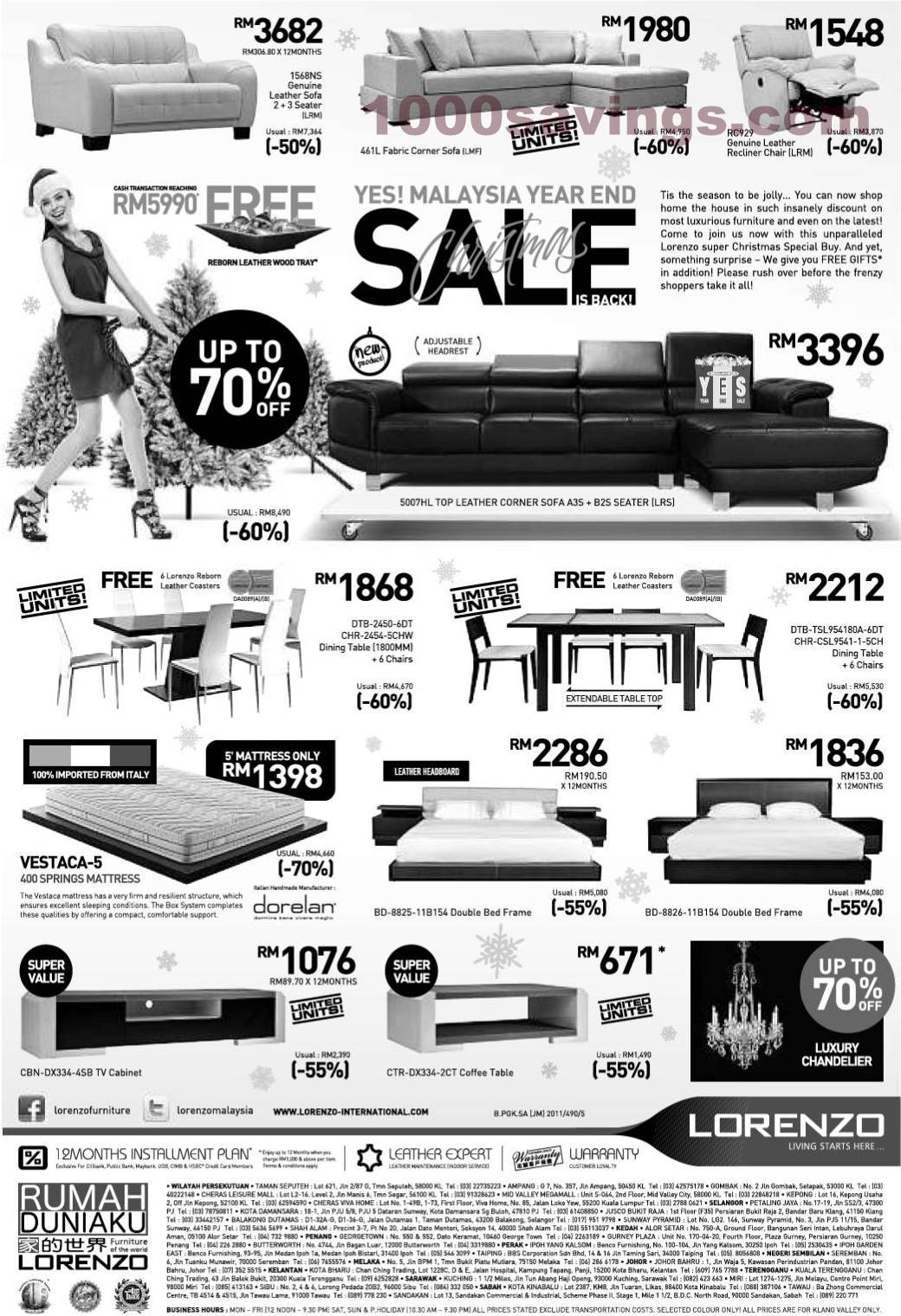 Lorenzo Malaysia Year End Sale 2011 1000Savings com