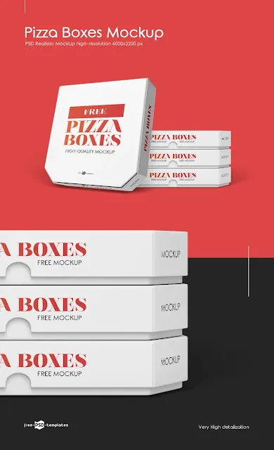 Plantilla para Photoshop de caja de pizza para colocar mi propia marca