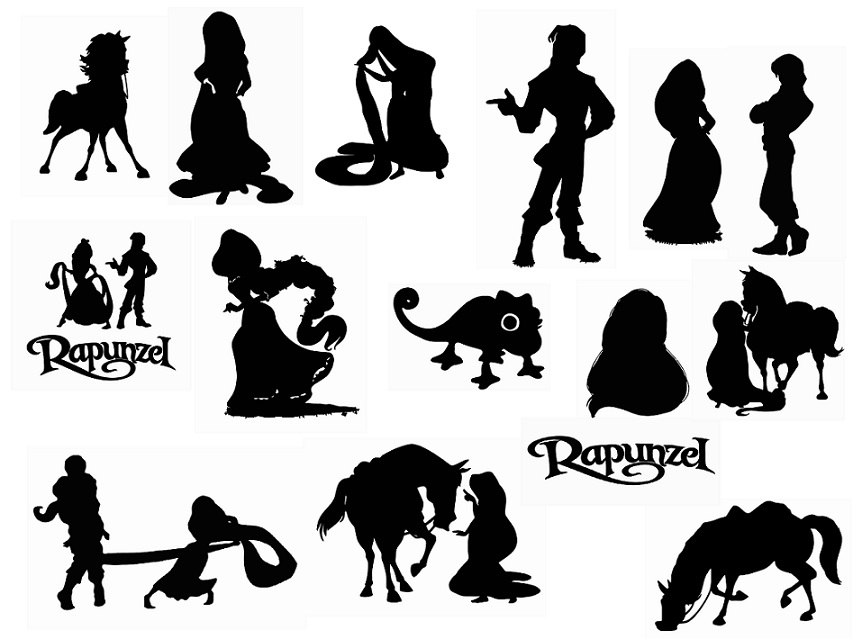 Download digitalfil: Rapunzel svg,cut files,silhouette clipart ...