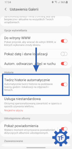 Wyłączanie automatycznie tworzonych filmików