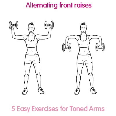 Alternating front raises