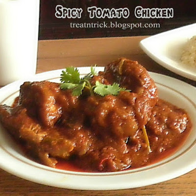 Spicy Tomato Chicken Recipe @ treatntrick.blogspot.com