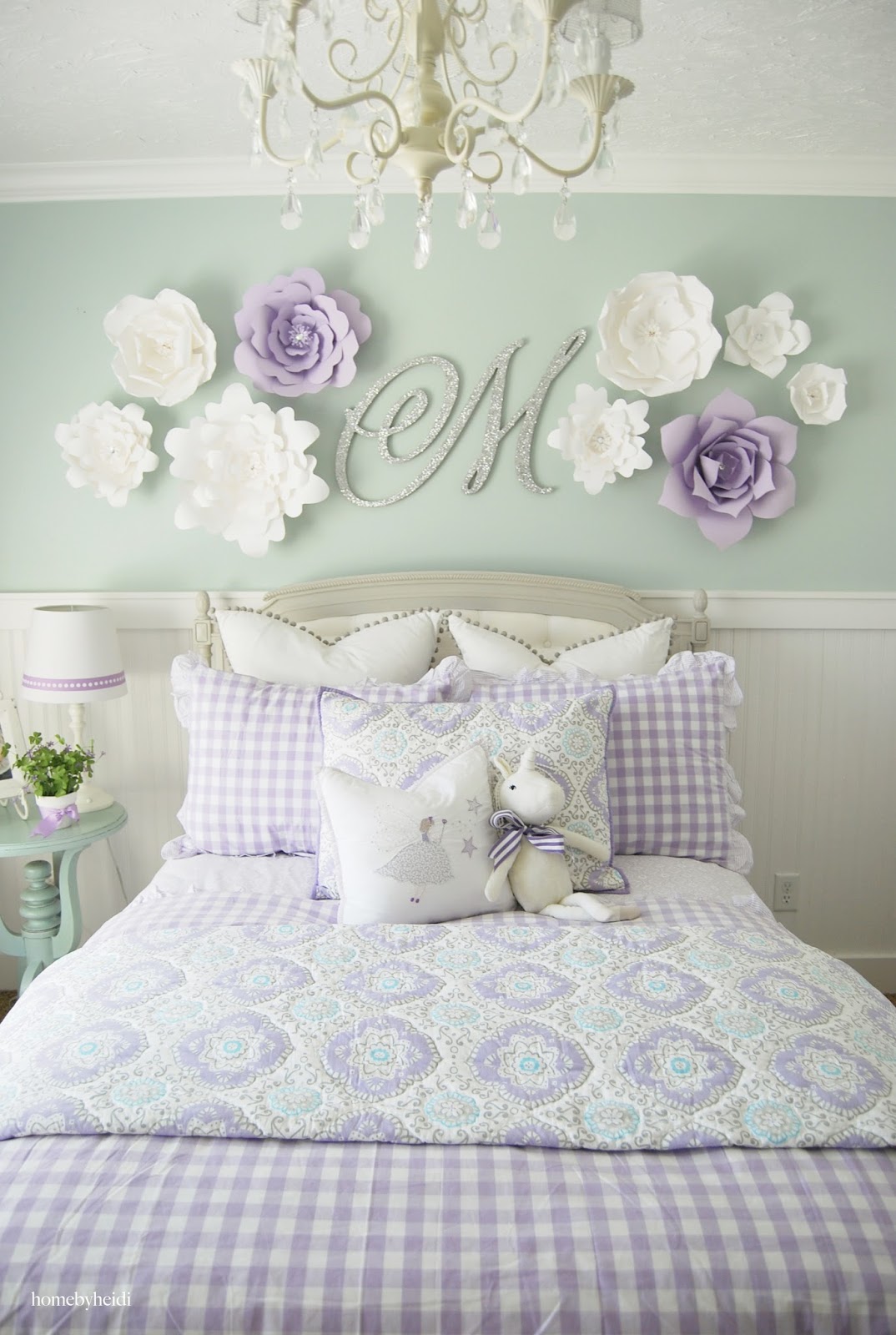Home By Heidi Purple Turquoise Little Girls  Room 