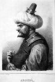 'Baba Aruj', litografía de Charles Motte sobre dibujo de Achille Deveria, tomado de Wikipedia