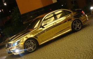 Gold plated Mercedes-Benz C63 AMG