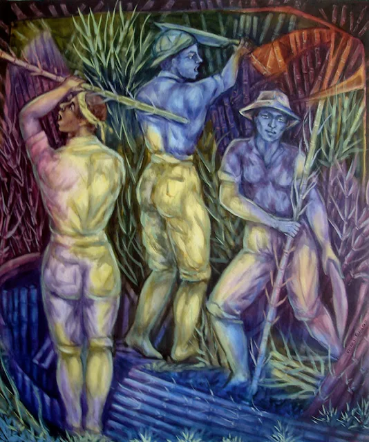 The harvest, a painting by Julio Susana