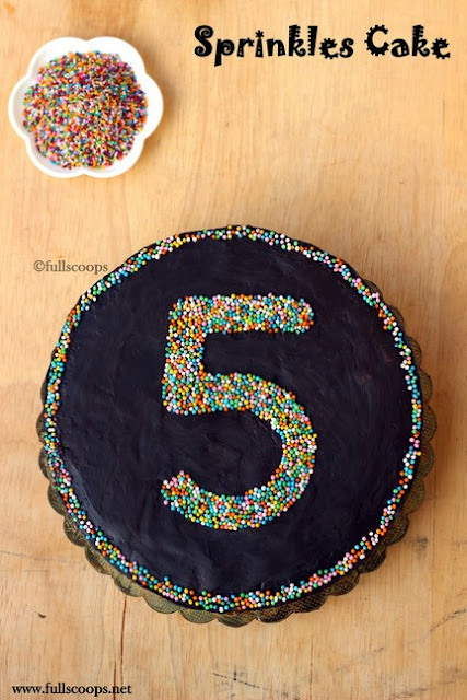 Sprinkles Number Cake