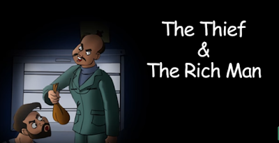 "Thief and the rich man" short funny bedtime stories for kids in Enlish