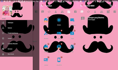 BBM MOD Mustache Change Background Pink Terbaru Full APK v3.2.0.6 Gratis (BBM Kumis)