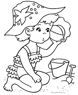 beach coloring pages, summer coloring pages