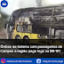 Ônibus de turismo com passageiros de Campos e região pega fogo na BR-101