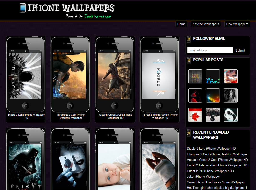 iPhone Wallpapers Blogger Template | Free Blogger Themes