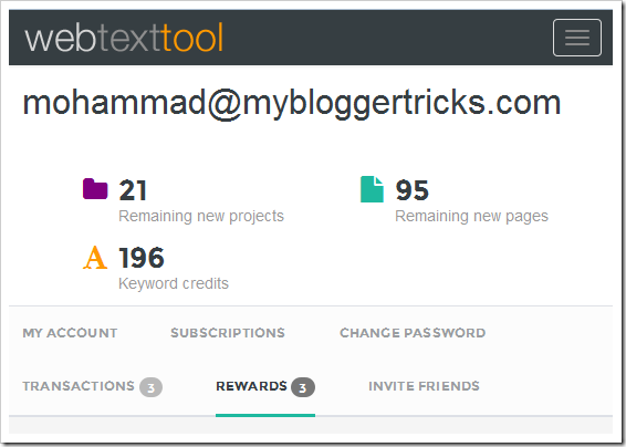  webtexttool rewards