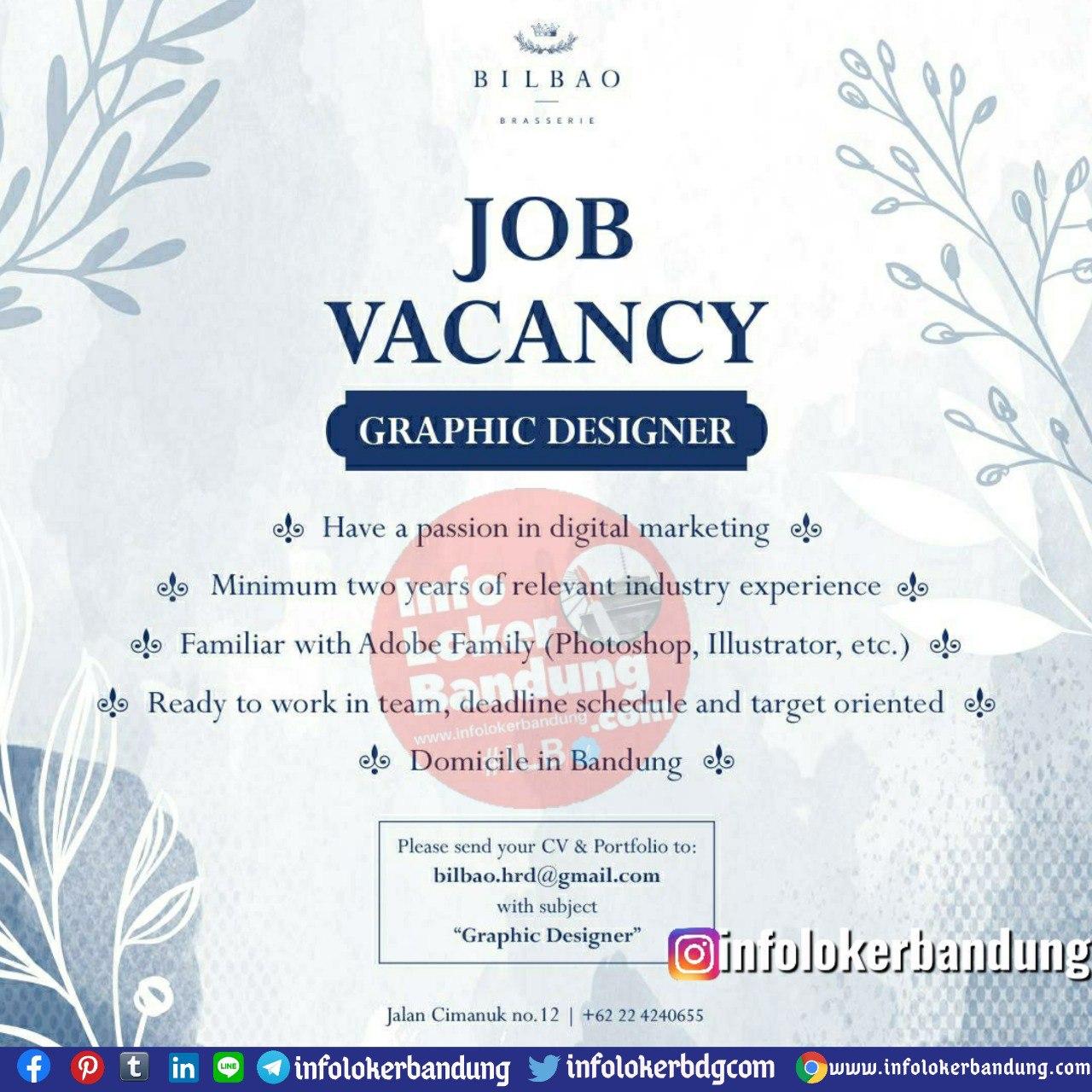  Lowongan  Kerja  Graphic Designer  Bilbao Brasserie Bandung  