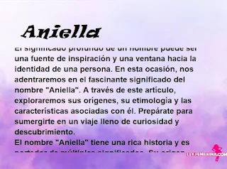 significado del nombre Aniella