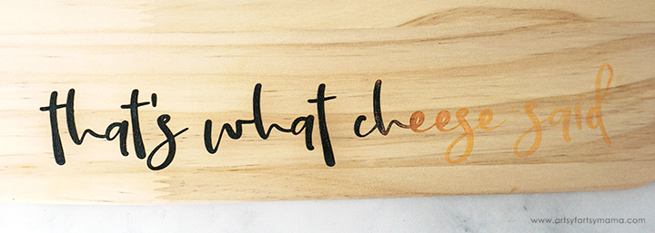 "That's What Cheese Said" Wood-Burned Cheese Board
