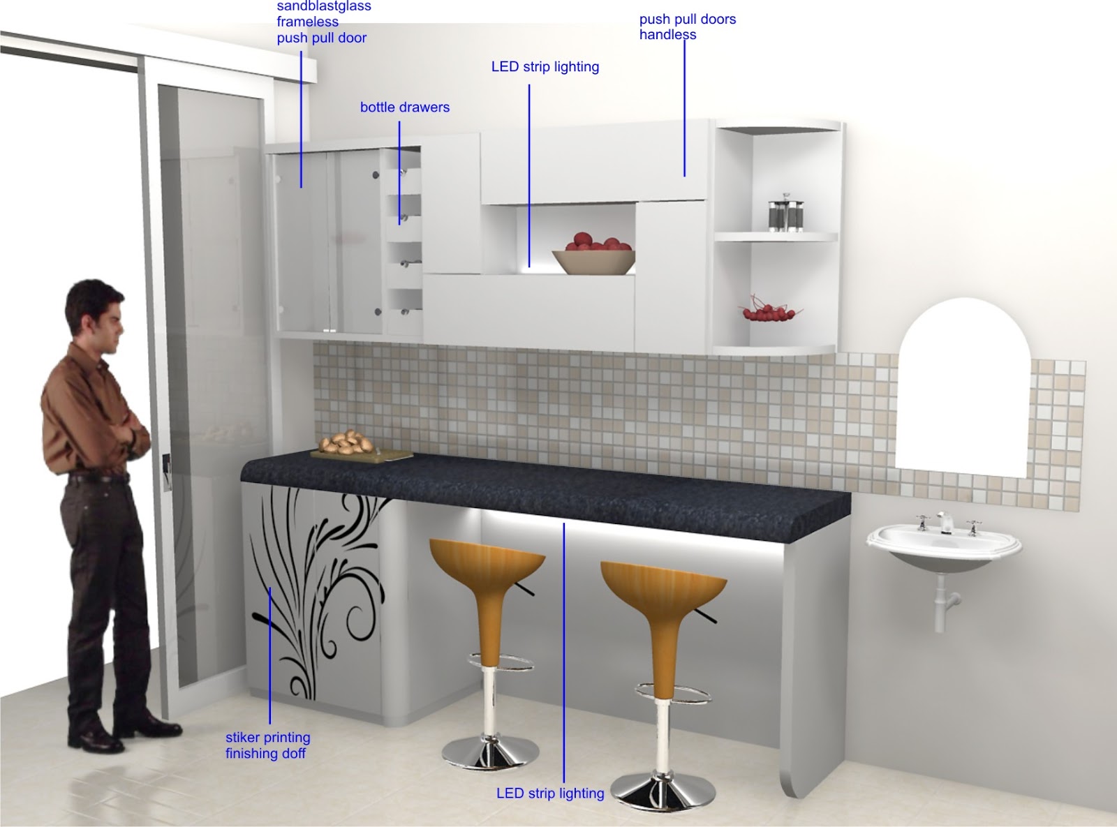 Desain Furniture Interior Semarang Desain Minibar Kitchen Set