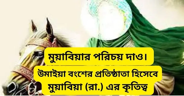উমাইয়া বংশের প্রতিষ্ঠাতা হিসেবে মুয়াবিয়া (রা.) এর কৃতিত্ব আলোচনা কর।