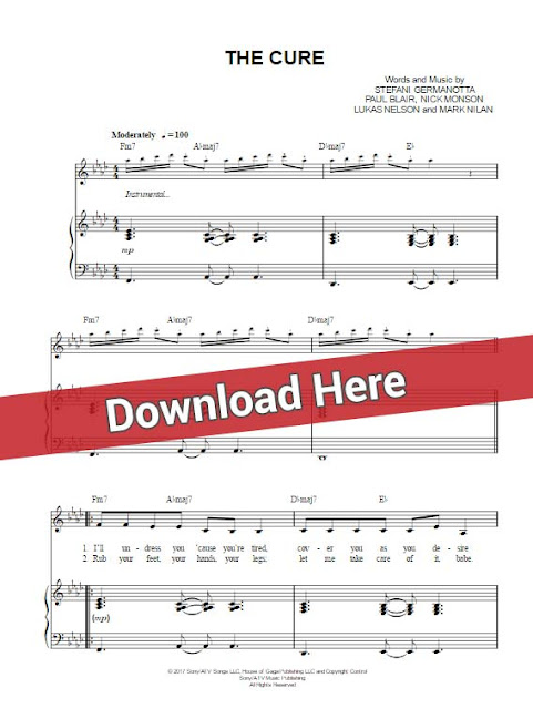 lady gaga, the cure, sheet music, piano notes, chords, keyboard, guitar, vocals, backup, klavier noten, tutorial, lesson, guide