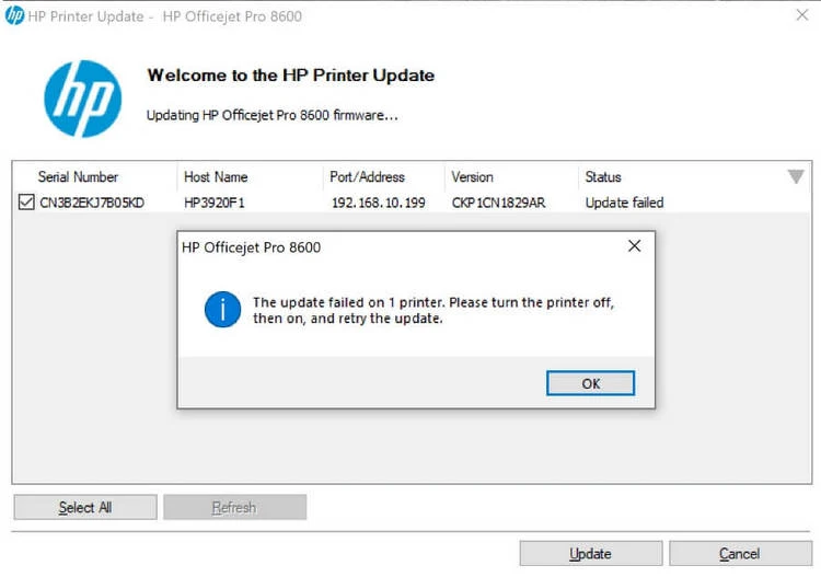 update Printer HP OfficeJet Pro