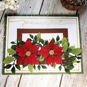 Sunny Studio Stamps: Layered Poinsettias Customer Christmas Themed Card by Kreative Kinship