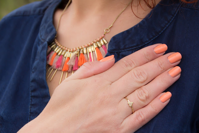 collier pompon bague coeur