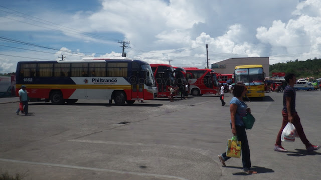 bus parking at Abucay Transport Terminal Tacloban