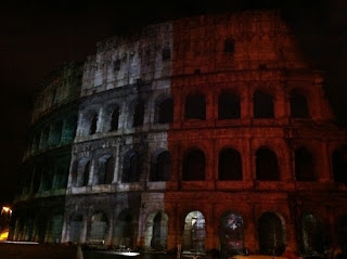 coliseo bandera italia