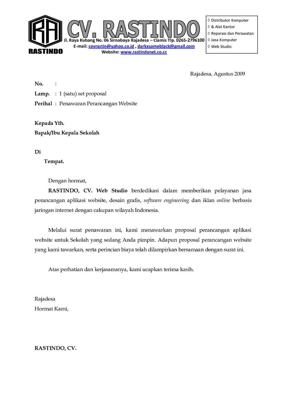  Pekerjaan yang sedang kita lakukan tentu membutuhkan orang lain untuk membantu meringanka Inilah Contoh Surat Penawaran Kerjasama