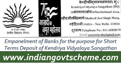Short Terms Deposit of Kendriya Vidyalaya Sangathan