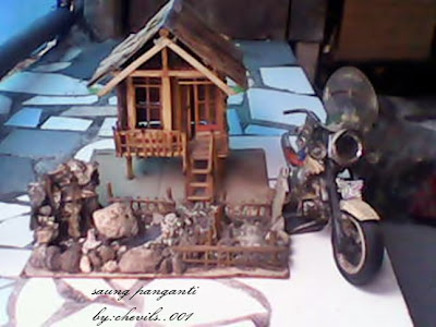  KERAJINAN  TANGAN  MINIATUR RUMAH RUMAHN DARI  BARANG  BEKAS  