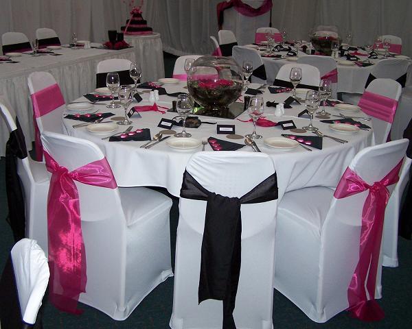 pink an black wedding cakes