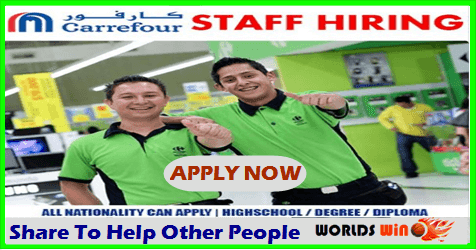 Free visa to Recruitment at Carrefour  - APPLY NOW