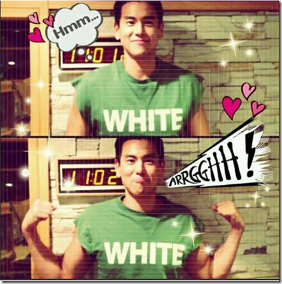 Eddie Peng - Green White Tee