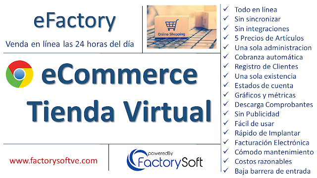 eCommerce Venezuela con eFactory Tienda Virtual